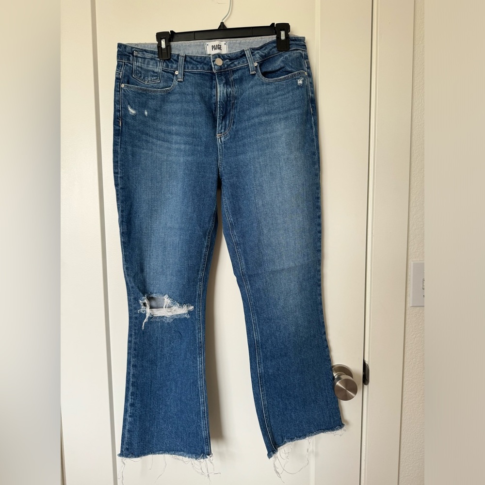 Paige Colette Crop Flare Jean Sz 32